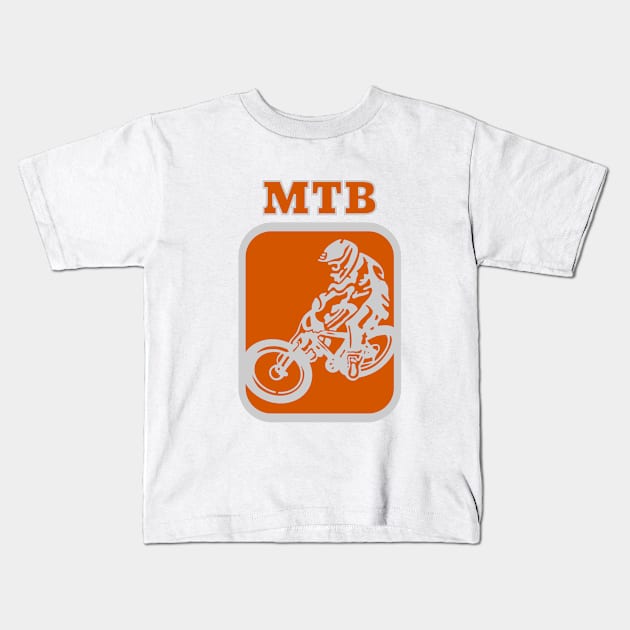 Mountain Bike Kids T-Shirt by mailboxdisco